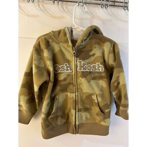 Oshkosh Camo zipper fleece‎ boys 24m rn#96367
